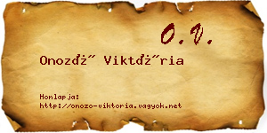 Onozó Viktória névjegykártya