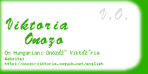 viktoria onozo business card